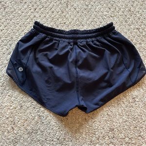 Navy lululemon Hotty hot shorts